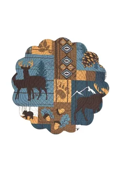 Budget 🛒 C&F Timber Trails Sky Round 👪 Thanksgiving Placemat Set of 6 👏 -C&F Shop Belk 1024