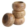 Best deal 👍 C&F Carved Wood Set of 4 Napkin Rings 👏 -C&F Shop Belk 1031
