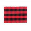 Best Sale 🥰 C&F Franklin Checkered Plaid Black & Red Placemat Set 4 🎁