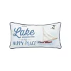 Hot Sale 😀 C&F 12" x 24" Lake Is My Happy Place Printed and Embellished Throw Pillow ⭐ -C&F Shop Belk 1118
