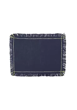 Hot Sale 🔥 C&F Cheryl Indigo Placemat Set of 4 😉 -C&F Shop Belk 1163