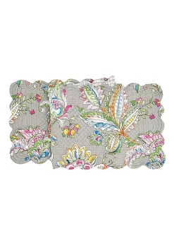 Coupon 👏 C&F 51" x 14" Frey Quilted Reversible Colorful Paisley Table Runner 👏 -C&F Shop Belk 117