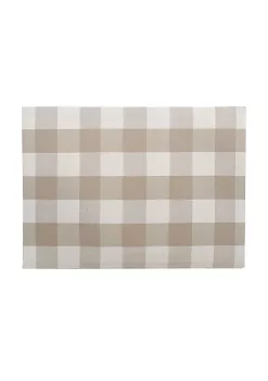 Top 10 ✨ C&F Franklin Checkered Plaid Sandtone Tan and White Placemat Set of 4 🧨 -C&F Shop Belk 1189