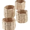 Brand new ✔️ C&F Set of 4 Rattan Napkin Rings ⭐ -C&F Shop Belk 135