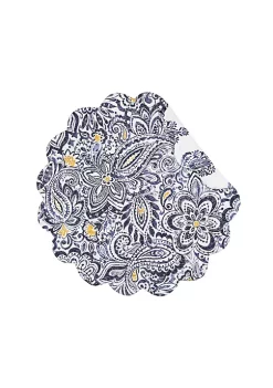 Discount 🥰 C&F Serena Round Placemat Set of 6 😍 -C&F Shop Belk 1372