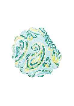 Best reviews of ❤️ C&F Jade Cotton Quilted Round Reversible Placemat Set of 6 😉