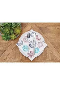 Promo ✨ C&F Firework Sparkle July 4th Napkin Set of 6 ✨ -C&F Shop Belk 1458