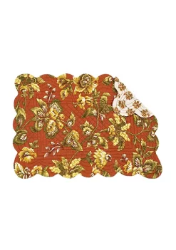Best Pirce 🎉 C&F Estelle Quilted Reversible Floral Damask Placemat Set of 6 🎁