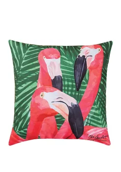 Brand new 🔔 C&F Flamingos Trees Pillow 🧨