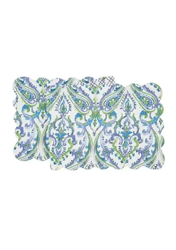 Coupon ⭐ C&F 51" x 14" Juliet Quilted Reversible Bright Paisley Table Runner 🎉