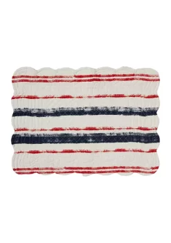 Deals 💯 C&F Quilted Americana Painted Stripe Placemat 🎁