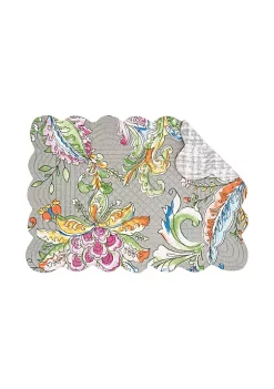 Wholesale ✔️ C&F Frey Quilted Reversible Colorful Paisley Placemat Set of 6 👏
