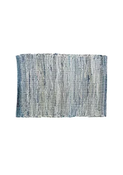 New ⌛ C&F Denim Rag Cotton Reversible Placemat Set of 4 🔥