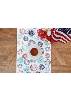 Coupon 🎁 C&F 14" x 72" Firework Sparkle July 4th Table Runner 🎉
