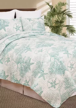 Cheapest 👍 C&F Ocean Treasures Coastal Quilt Set 😍 -C&F Shop Belk 338