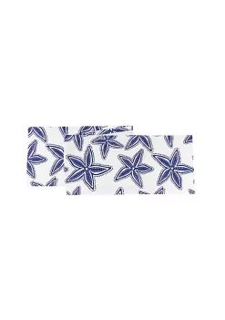 Discount 🔔 C&F 13" x 72" Blue Coastal Starfish Table Runner 🎉 -C&F Shop Belk 407