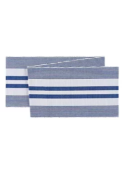 Best Pirce 🥰 C&F 13" x 72" Classic Stripes Blue & White Table July 4th Runner ✨