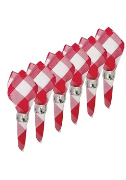 Cheapest 🌟 C&F Franklin Red July 4th Napkin Set of 6 🌟 -C&F Shop Belk 550