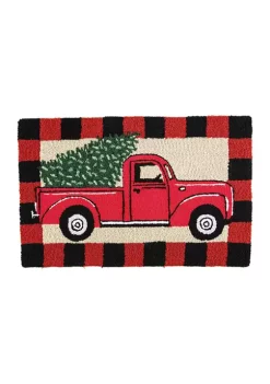 Buy 🤩 C&F Red Truck Plaid Rug ⭐