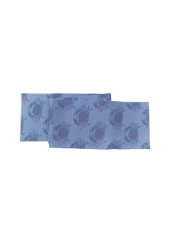Deals 🤩 C&F 13" x 72" Blue Star Crab Table Runner 👏