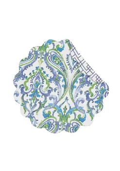 Wholesale 😀 C&F Juliet Round Quilted Reversible Bright Paisley Placemat Set of 6 🌟