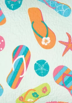 New 🎉 C&F Flip Flop Life Coastal Quilt Set 👍 -C&F Shop Belk 607