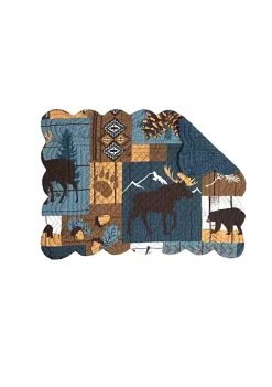 Outlet 🤩 C&F Timber Trails Sky 👪 Thanksgiving Placemat Set of 6 ❤️