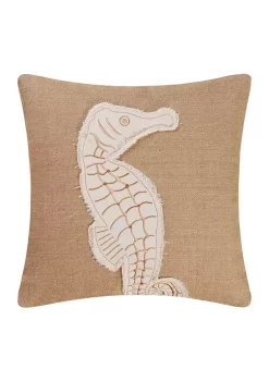 Promo 👍 C&F Burlap Seahorse Pillow 🤩 -C&F Shop Belk 697