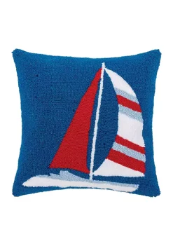 Deals 🎁 C&F Nautical Sailboat Pillow ✔️ -C&F Shop Belk 699