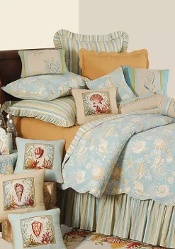 Brand new 😍 C&F Natural Shells Aqua Euro Sham 27-in. x 27-in. 🌟